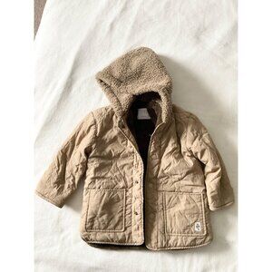 Zara girl boy hoodie coat jacket brown 2-3Y 3T